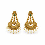 Samaira Antique Gold Drop Earrings