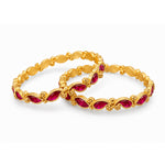 Ahalya Red Stone Bangles