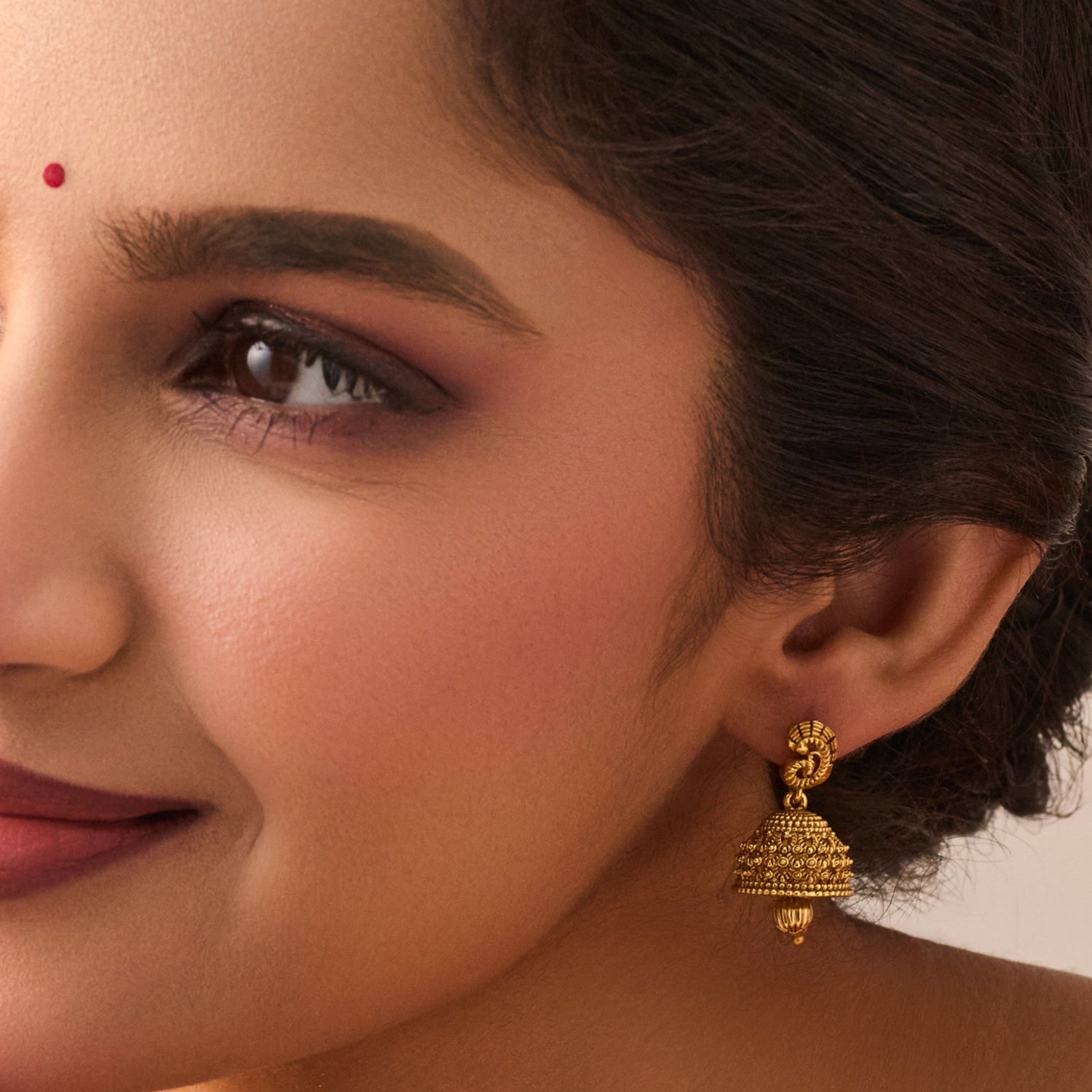 Ishita Antique Jhumka Earrings