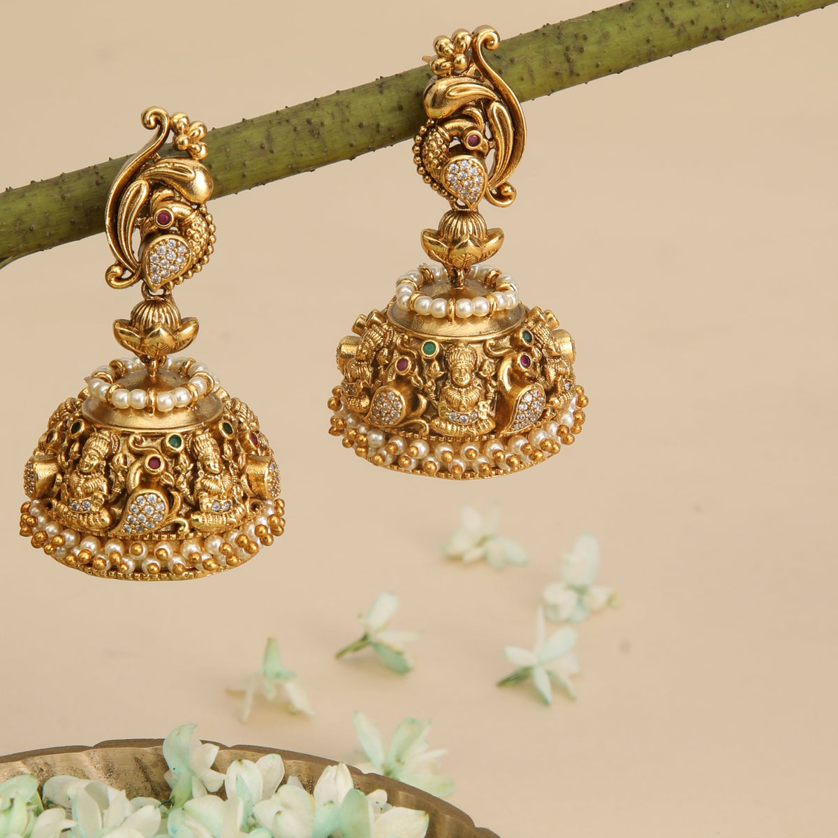 Charvi Antique Jhumka Earrings