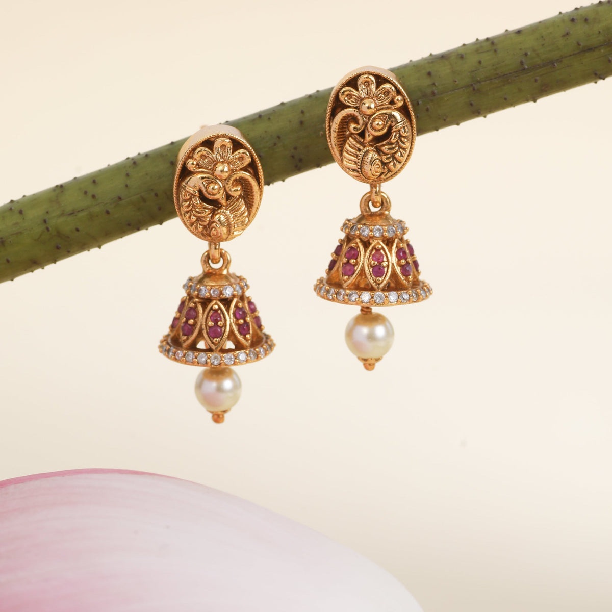 Anvitha Antique Jhumka Earrings