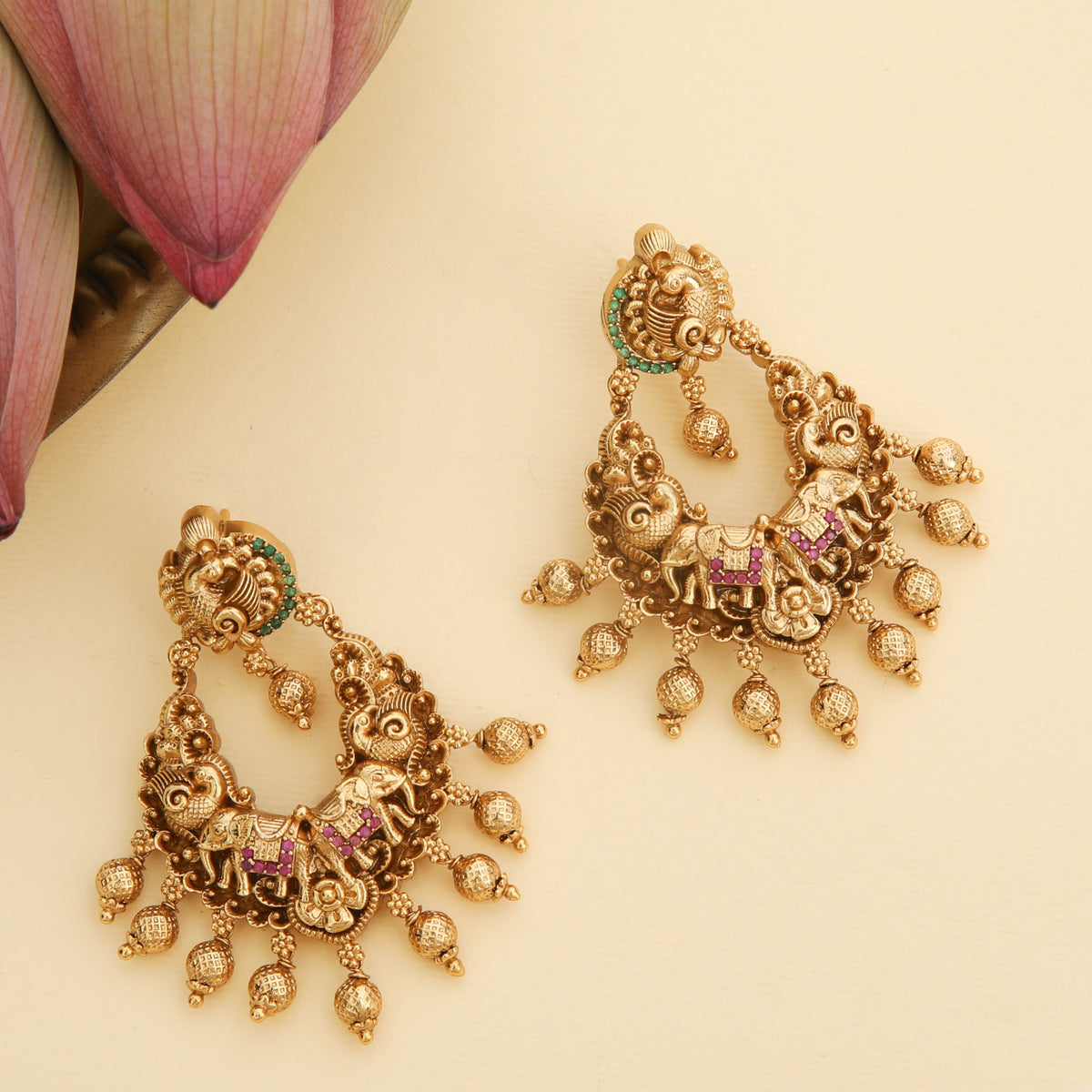 Avinka Antique Chandbali Earrings