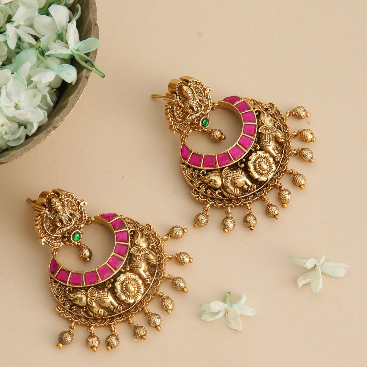 Devina Antique Chandbali Earrings