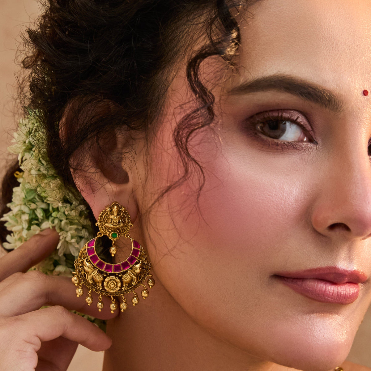 Devina Antique Chandbali Earrings