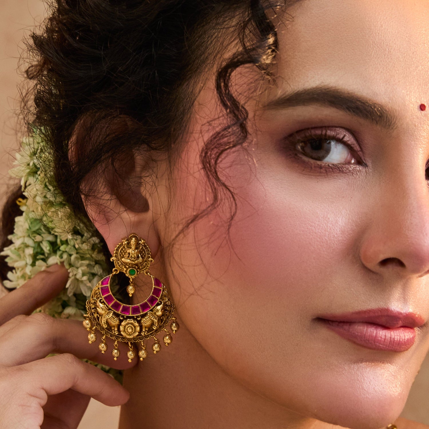 Devina Antique Chandbali Earrings