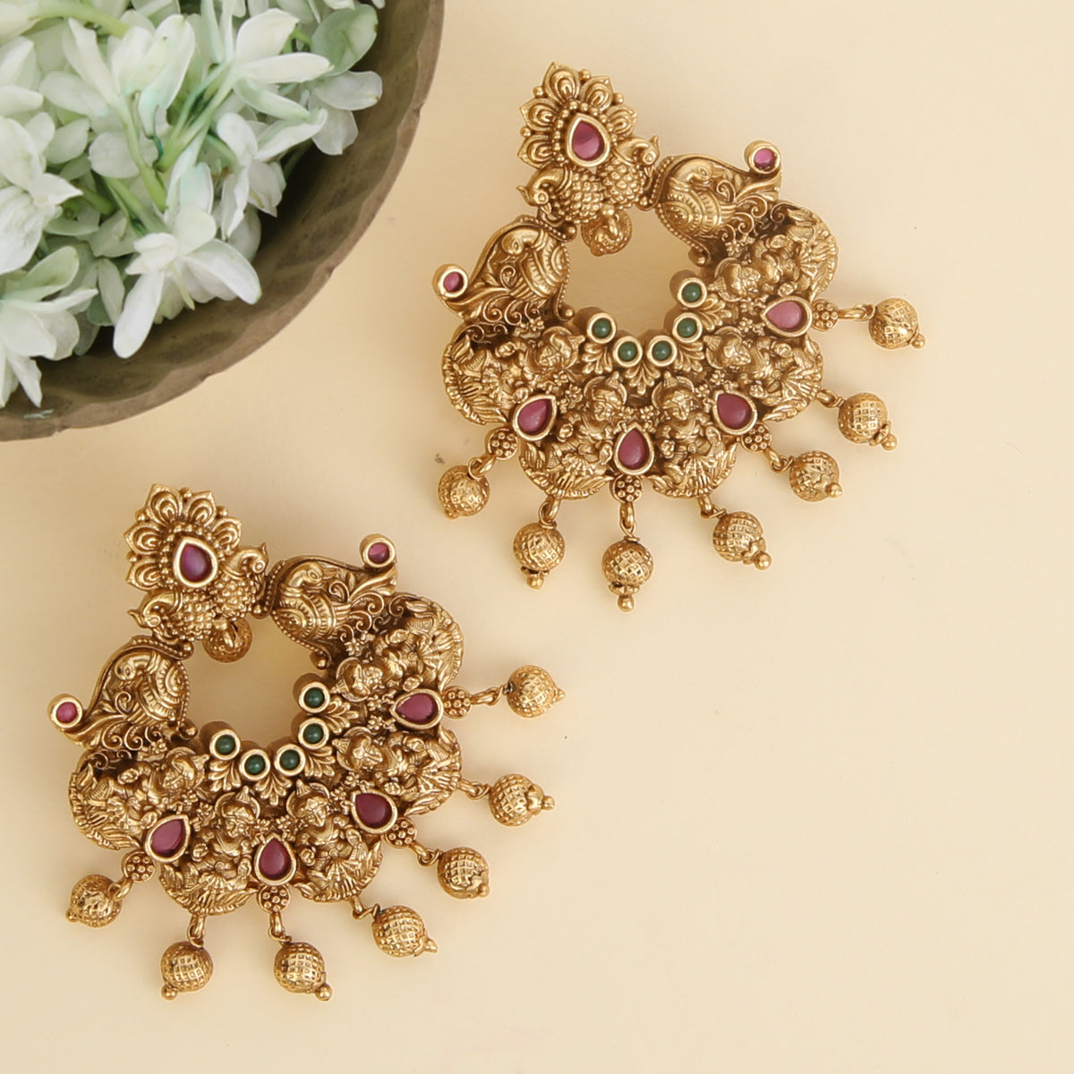 Anvitha Antique Chandbali Earrings