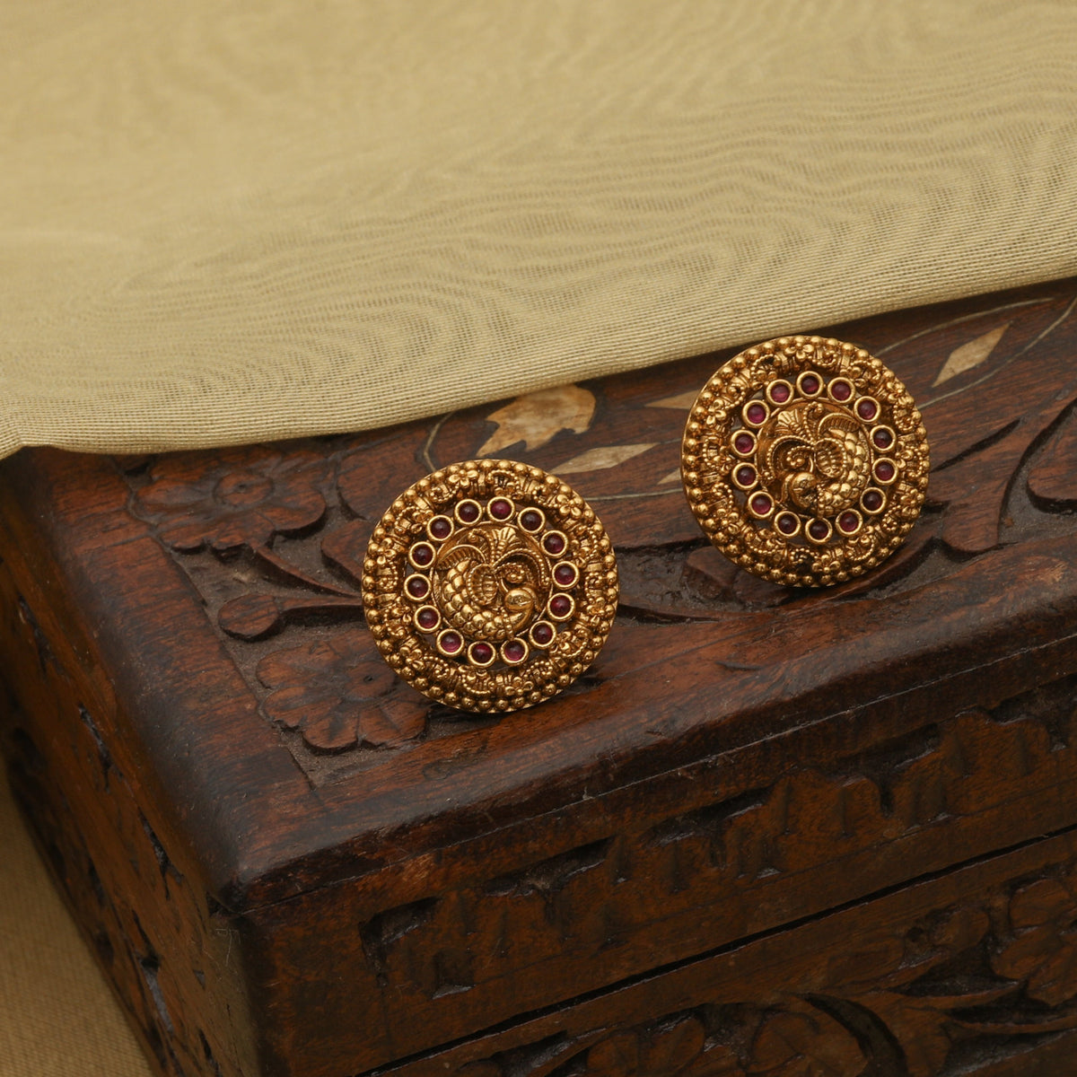 Neelakshi Antique Stud Earrings