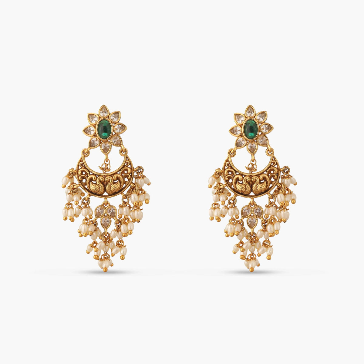Yashvi Antique Chandbali Earrings