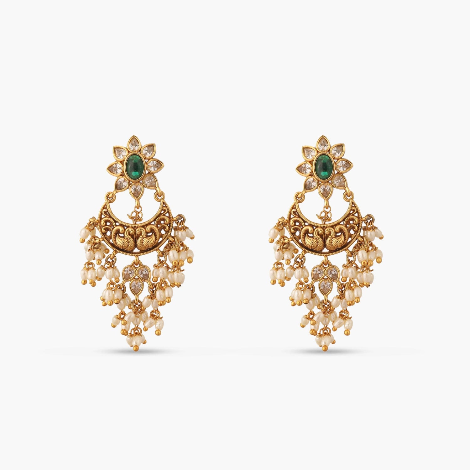 Yashvi Antique Chandbali Earrings