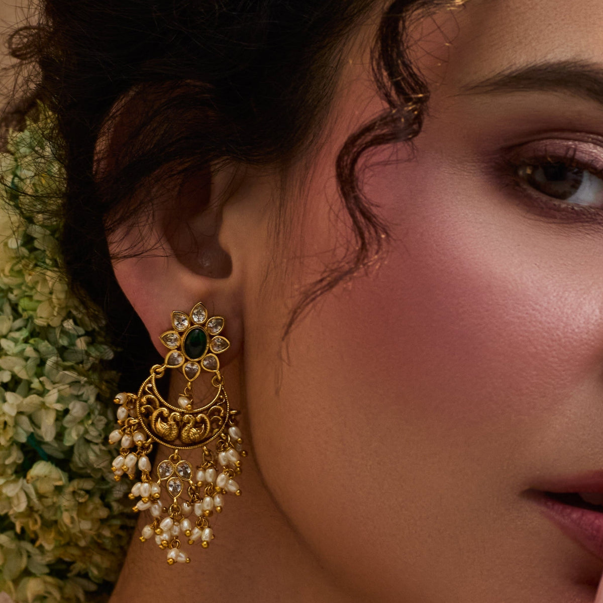 Yashvi Antique Chandbali Earrings