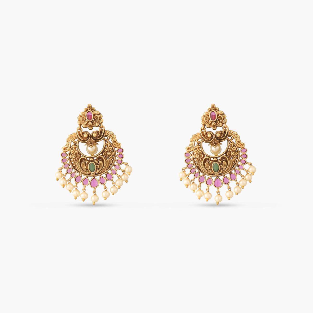 Ridhya Antique Chandbali Earrings