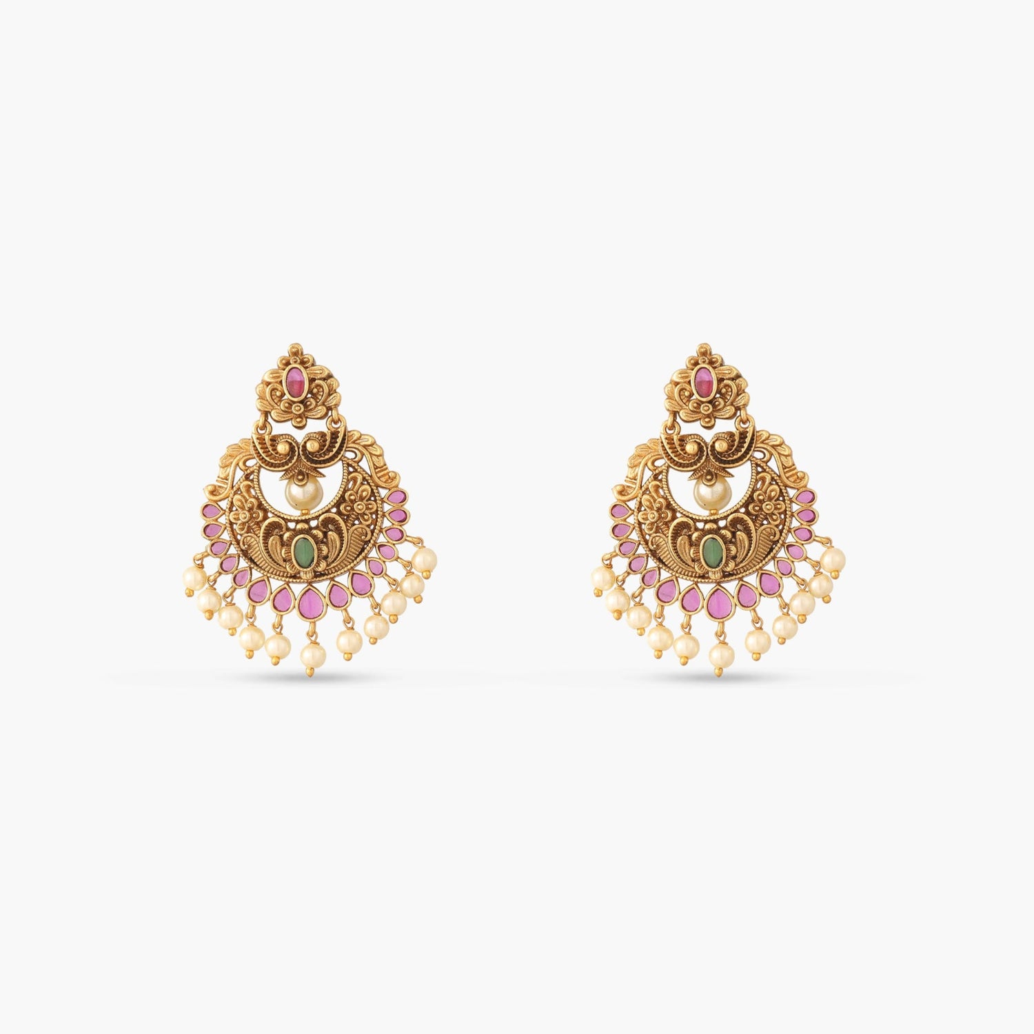 Ridhya Antique Chandbali Earrings