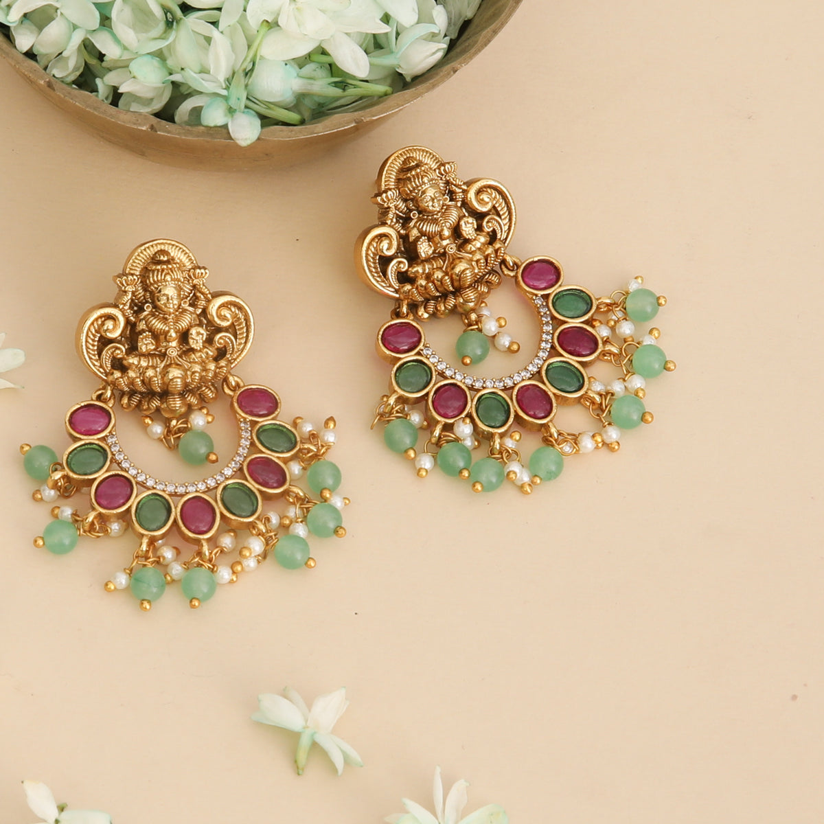 Parna Antique Chandbali Earrings