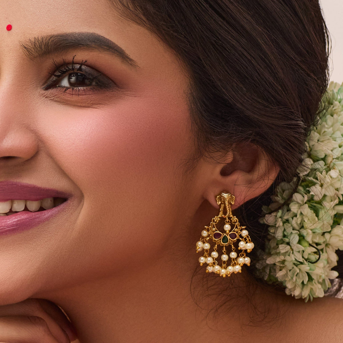 Meghna Antique Chandbali Earrings