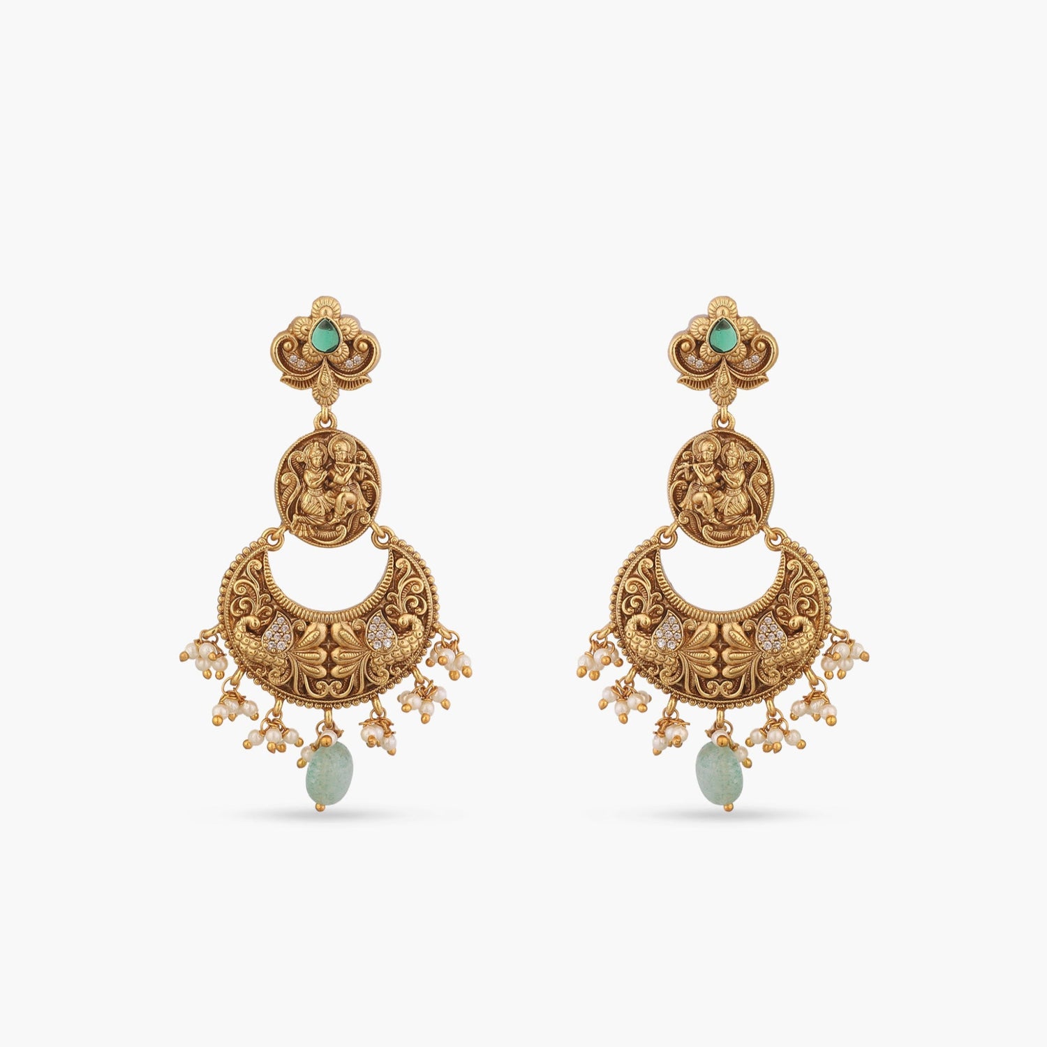 Ashira Antique Chandbali Earrings