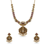 Akshara Antique Temple Necklace Set