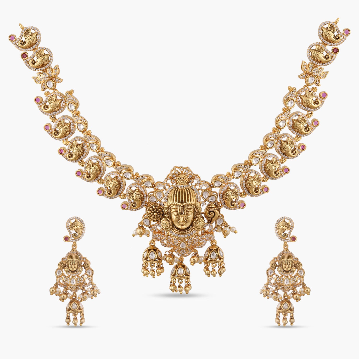 Buy Ajaya Antique Statement Necklace Set Online From Tarinika