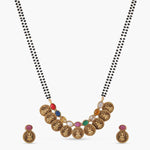 Shrinika Navaratna Black Beads Necklace Set