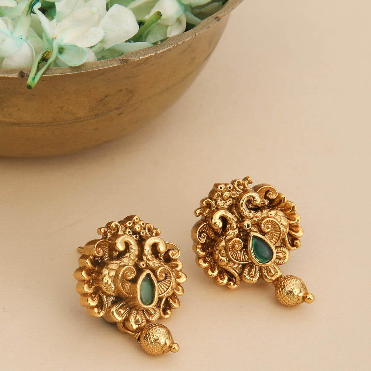 Ishvika Antique Drop Earrings