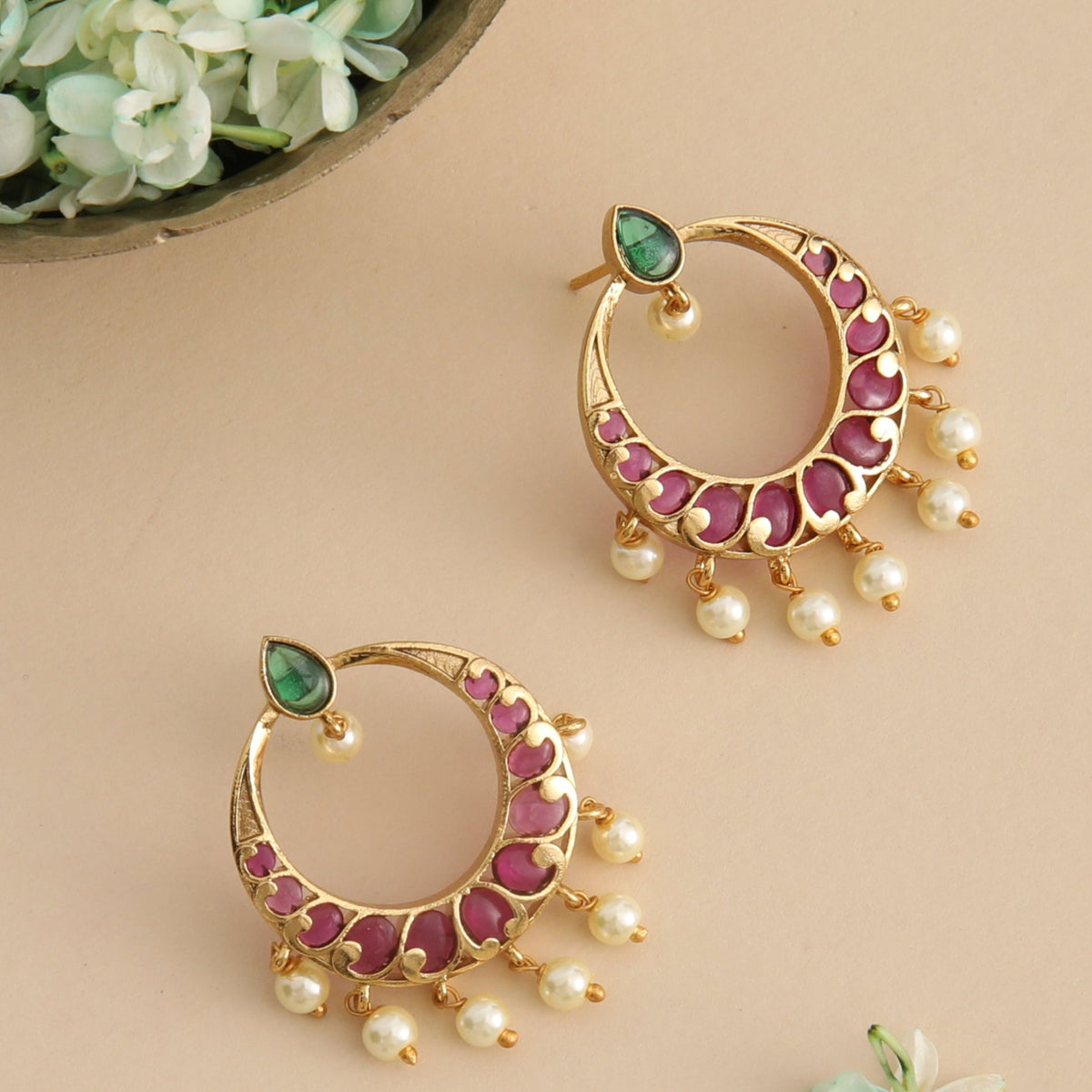 Amrita Antique Chandbali Earrings