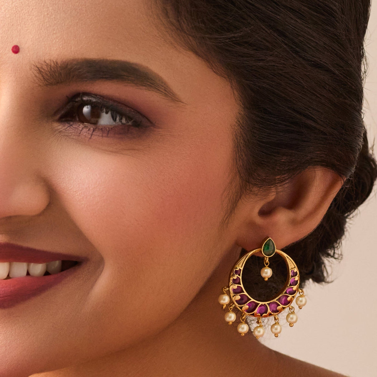 Amrita Antique Chandbali Earrings