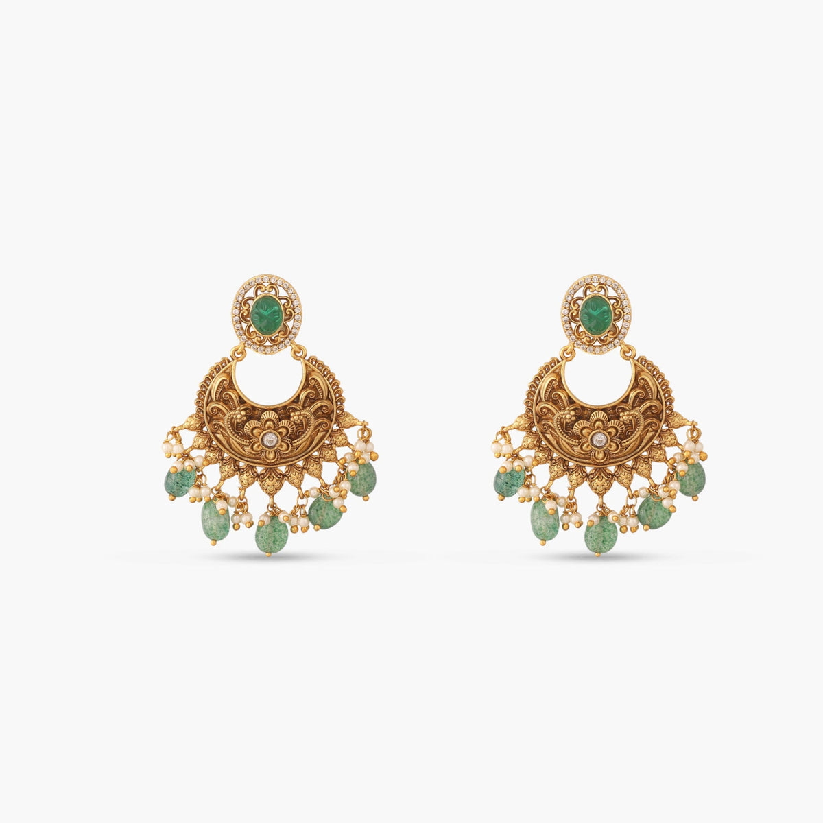 Vyana Antique Chandbali Earrings