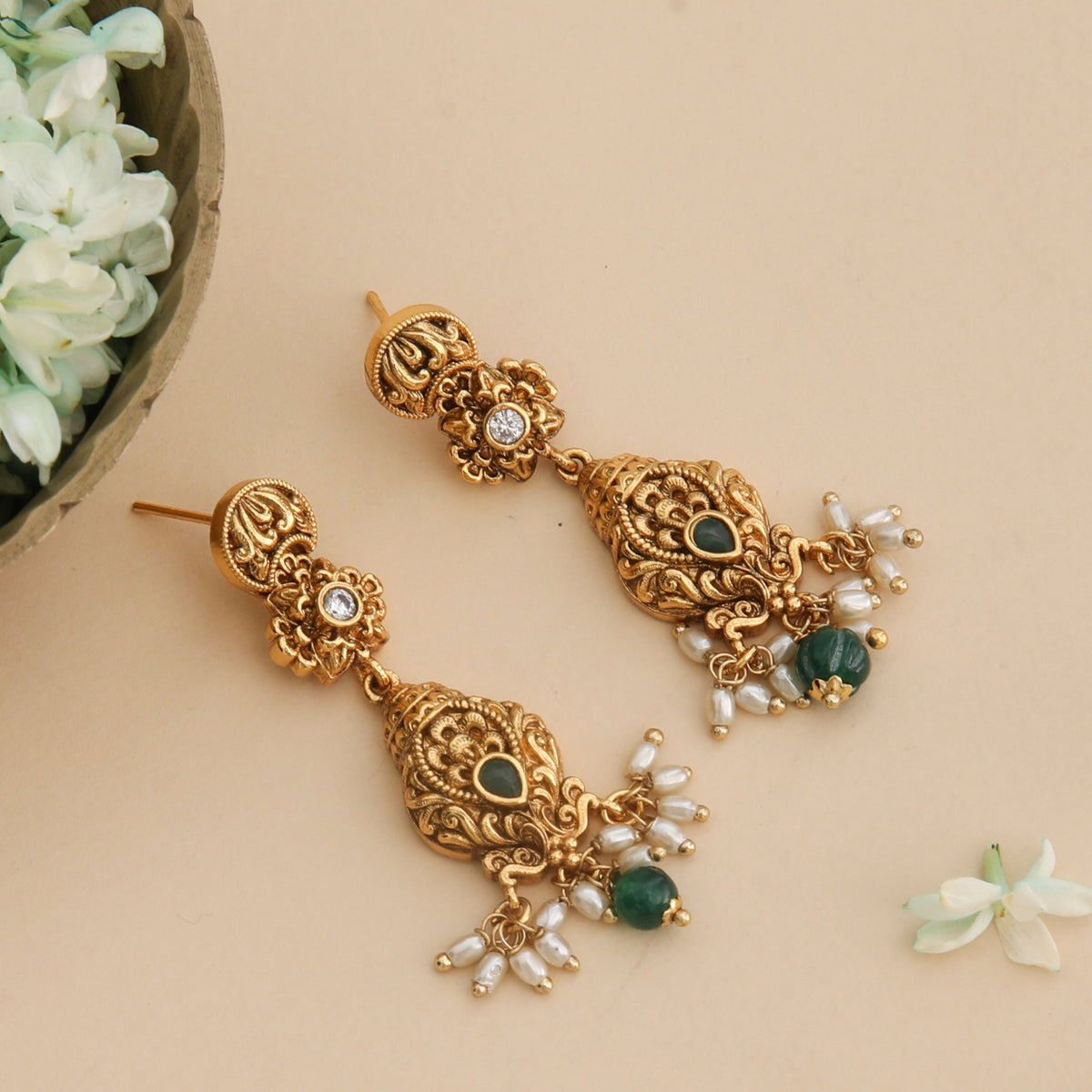 Mihika Antique Drop Earrings