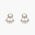 Pearl Glow CZ Stud Earrings