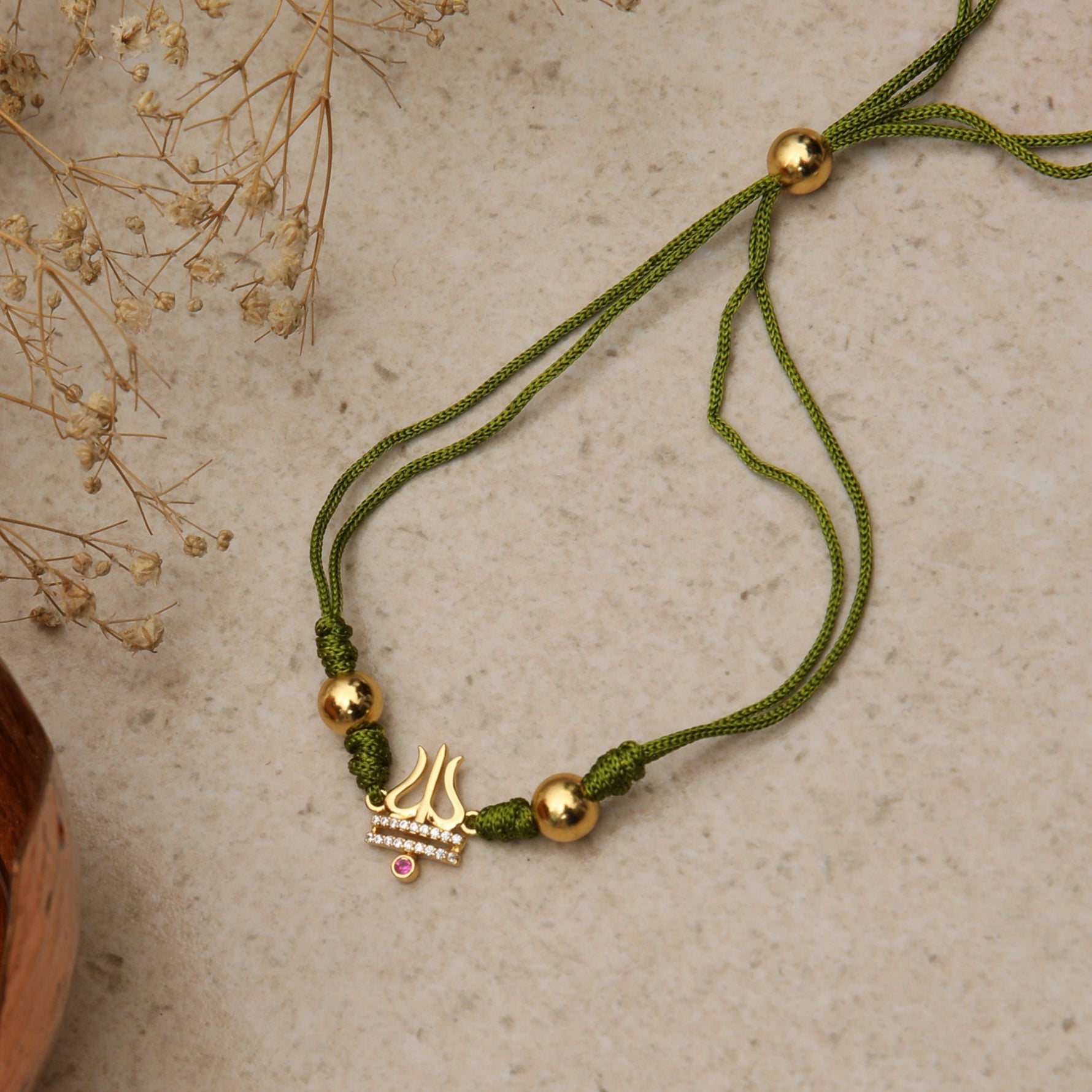 Bhairav Gold Plated Silver Rakhi