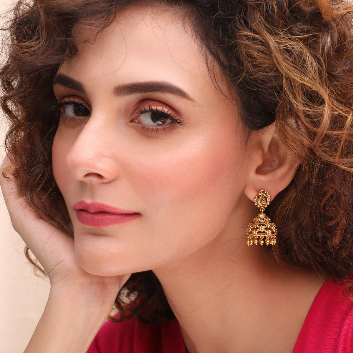 Mayuri Antique Jhumka Earrings