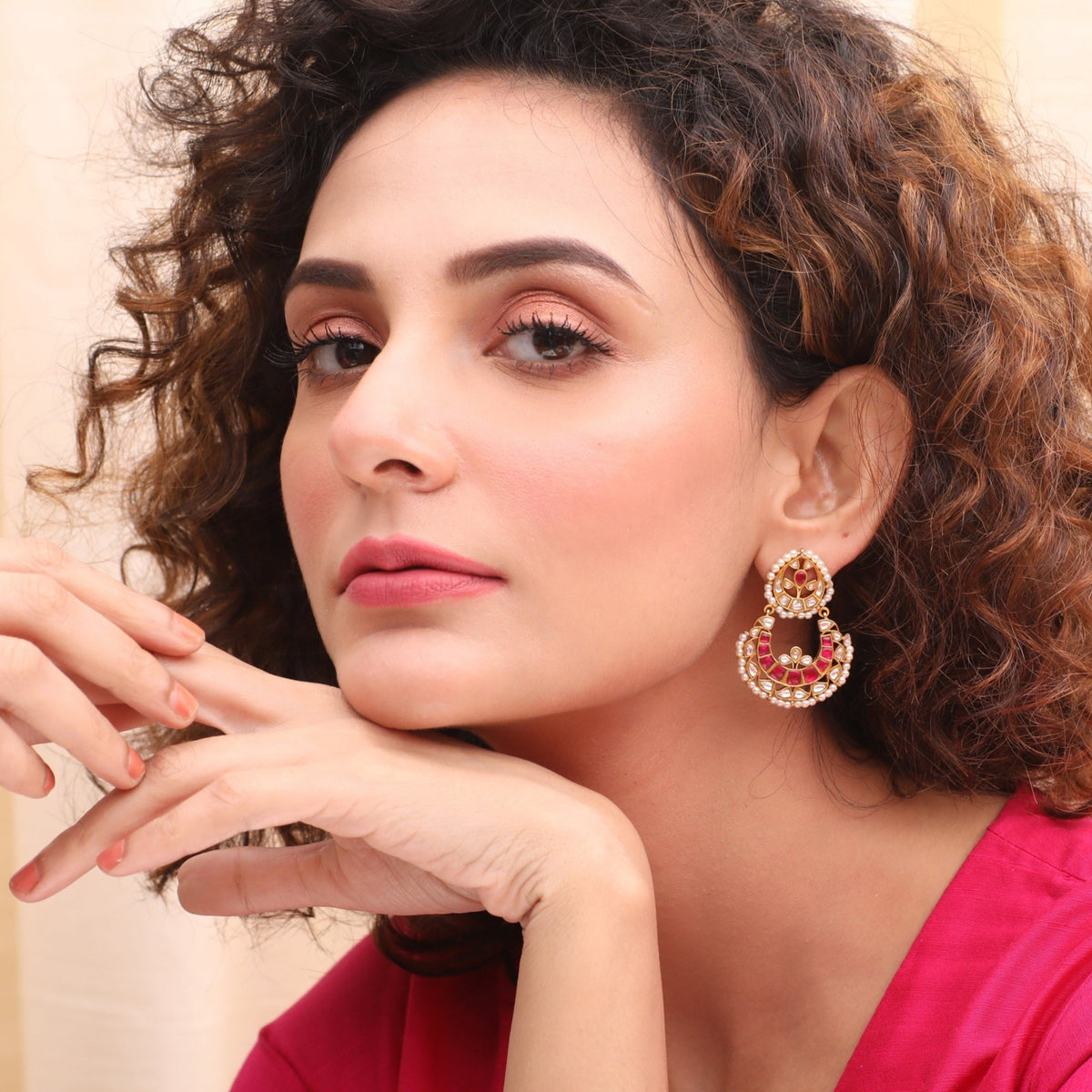 Amrusha Antique Chandbali Earrings