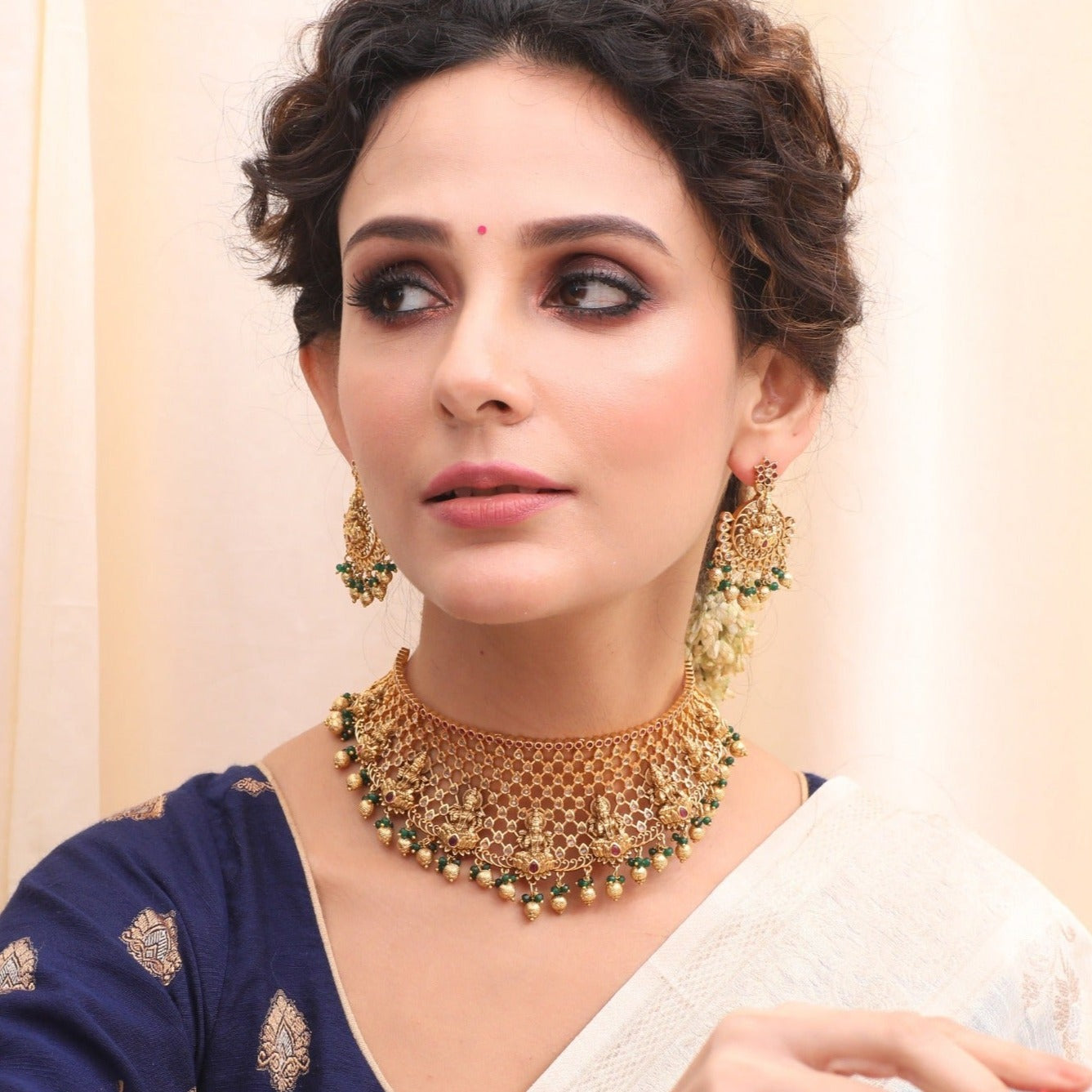 Shriya Antique Filigree Choker Set