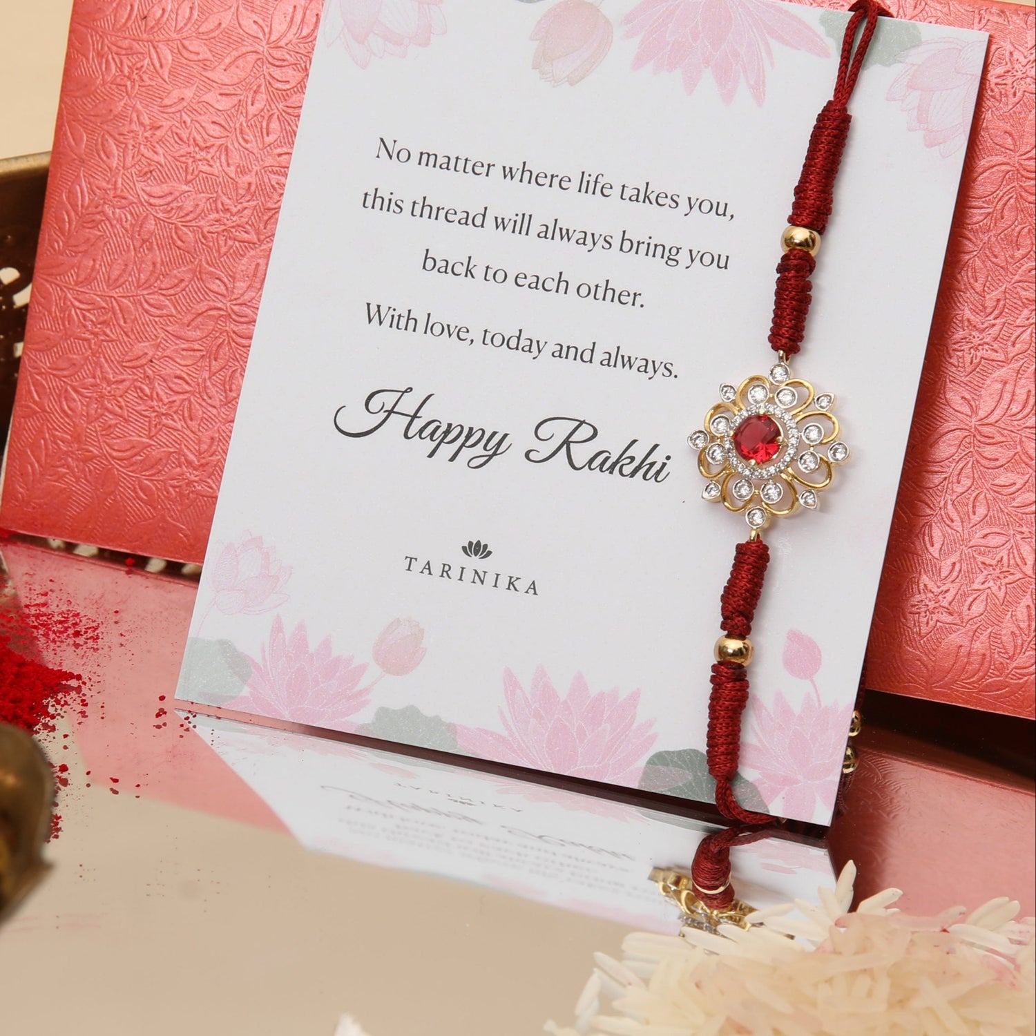 Ruby Radiance CZ Rakhi