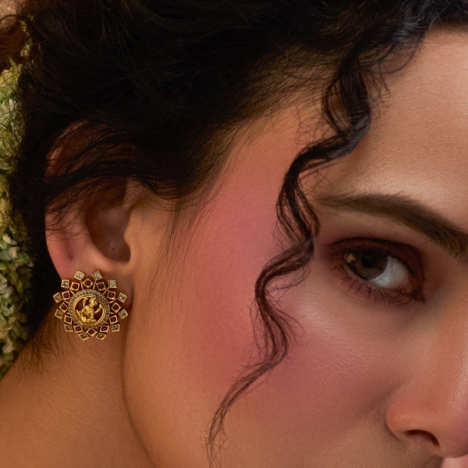 Veda Antique Stud Earrings