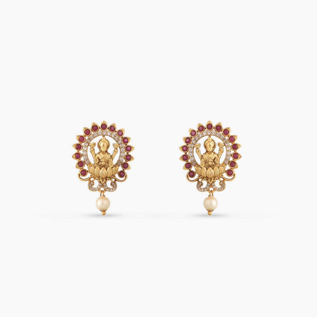 Sonali Antique Kempu Stud Earrings