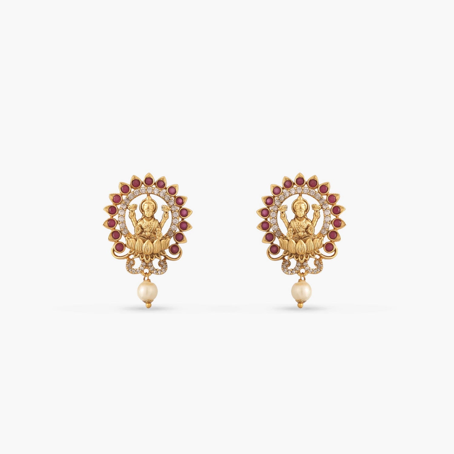 Sonali Antique Kempu Stud Earrings