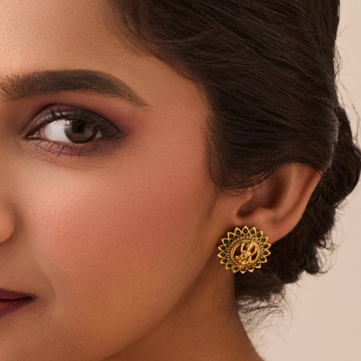 Lakshmi Kempu Antique Stud Earrings
