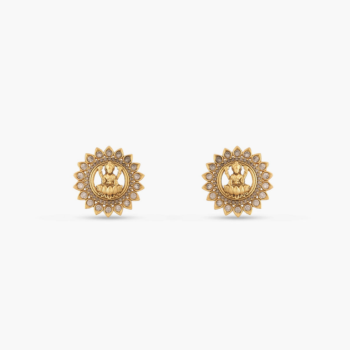 Ivory Lakshmi Antique Stud Earrings