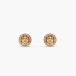 Pranavi Antique Kempu Stud Earrings