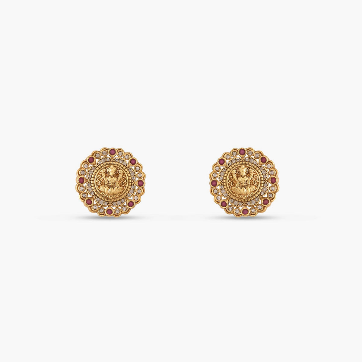 Vanya Antique Kempu Stud Earrings