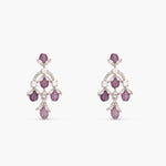 Camellia Nakshtra CZ Drop Earrings
