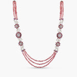 Floral Bloom Layered CZ Necklace