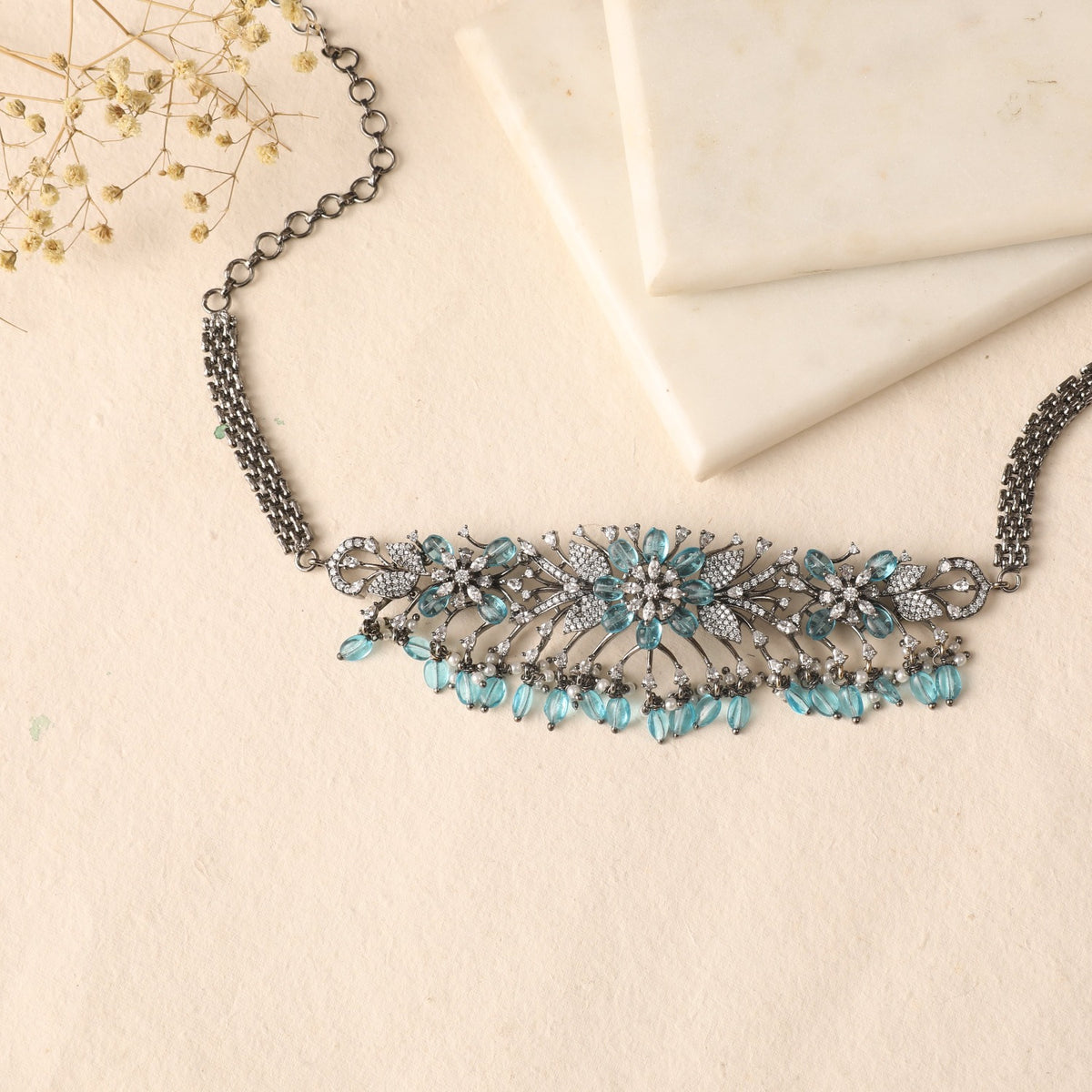 Floral Bloom CZ Choker