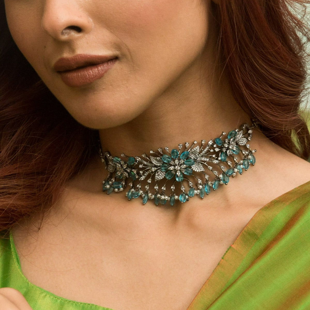 Floral Bloom CZ Choker