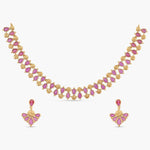 Nirvana Antique Red Kempu Necklace Set