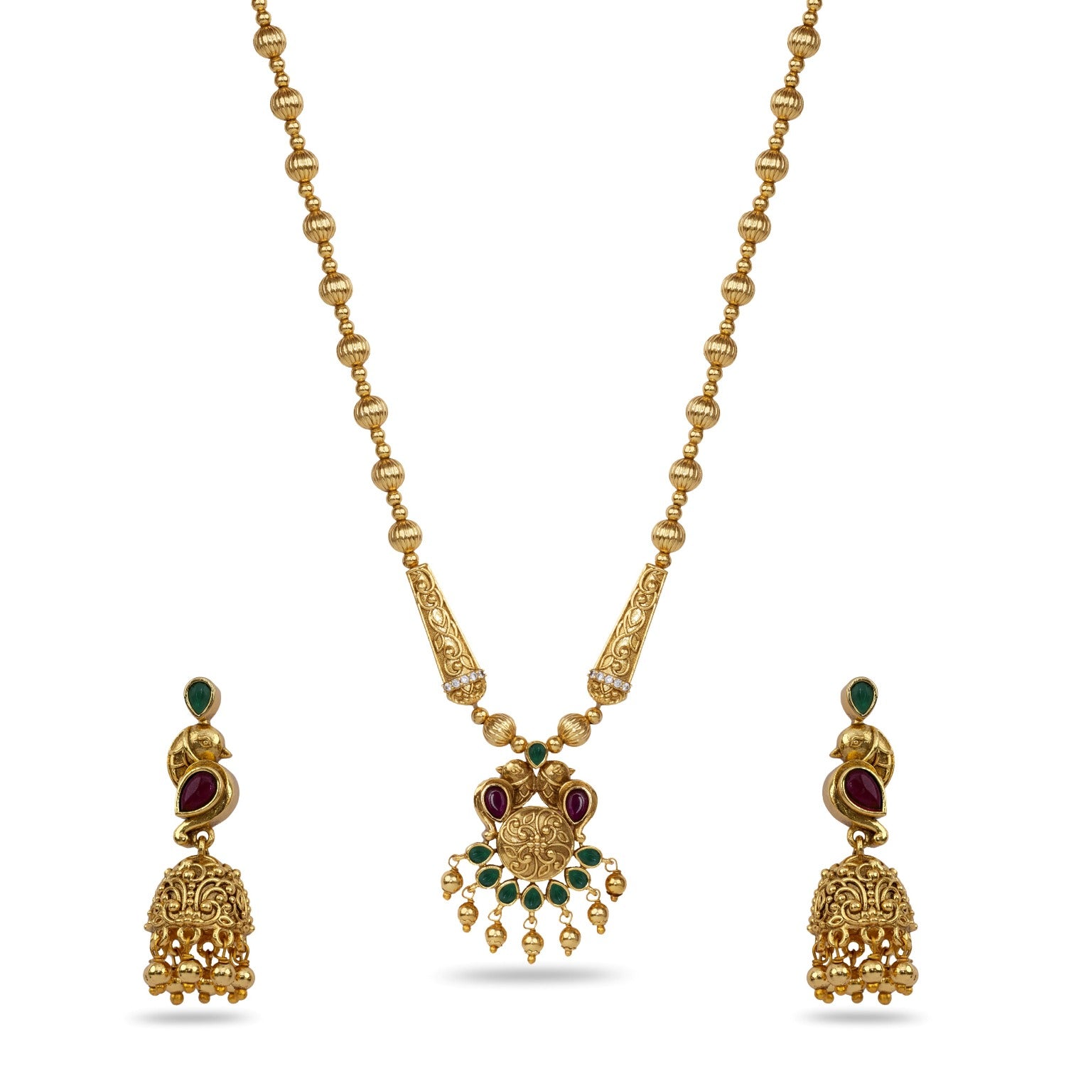 Divine Antique Kempu Necklace Set