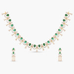 Amara Green CZ Necklace Set