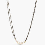 Vivana CZ White Black Beads Necklace