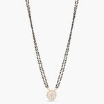 Nadia CZ White Black Beads Necklace