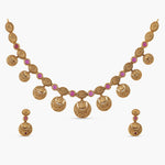 Padmaja Red Kempu Antique Necklace Set